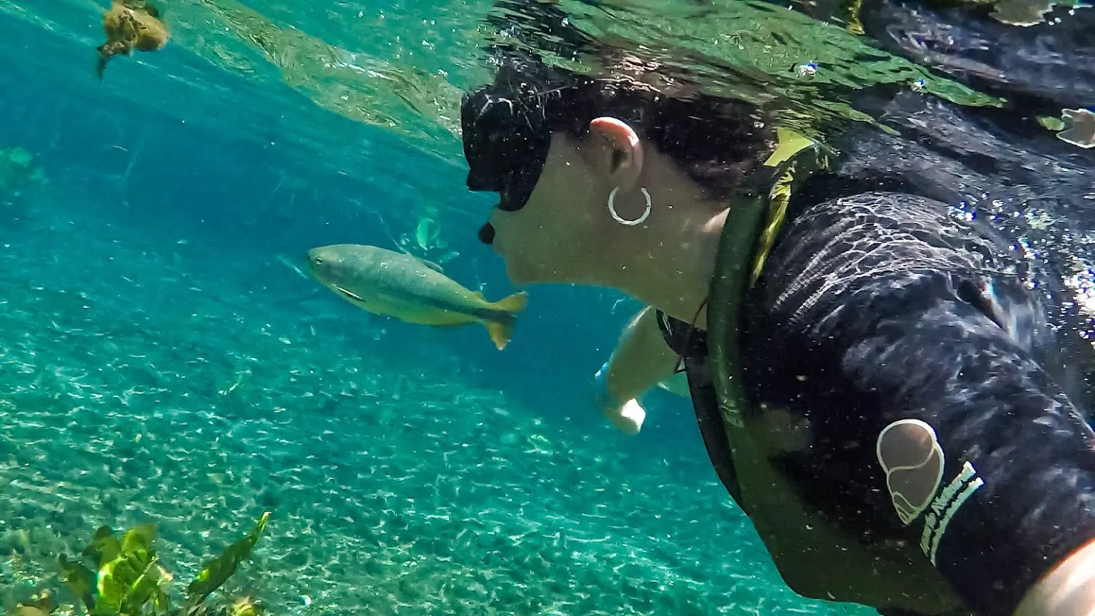 flutuação no Aquário Natural