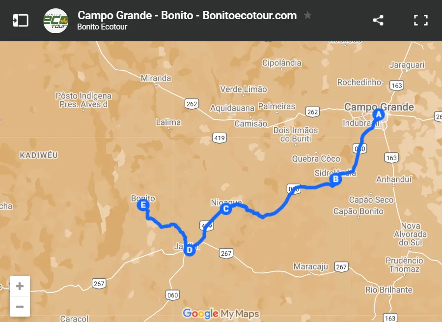 Transfer Campo Grande para Bonito
